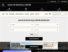 Tablet Screenshot of lexusofrockvillecentre.com